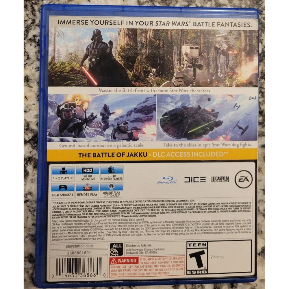 Star Wars: Battlefront (PlayStation 4, 2015) PS4, CIB, TESTED, FAST SHIPPING